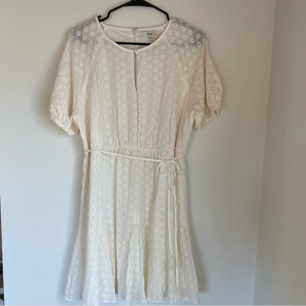 NWT Cream Eyelet Tassel Dress from Madewell